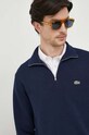 Хлопковый свитер Lacoste тёмно-синий SH1927