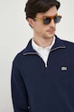 Хлопковый свитер Lacoste тёмно-синий SH1927