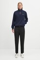 Pamučni pulover Lacoste SH1927 mornarsko plava