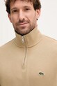 Lacoste sweter bawełniany beżowy SH1927