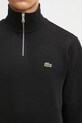 Lacoste sweter bawełniany czarny SH1927