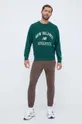 Βαμβακερή μπλούζα New Balance πράσινο