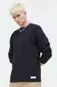 μαύρο Βαμβακερή μπλούζα με μακριά μανίκια Abercrombie & Fitch Ανδρικά