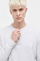 Bavlněné tričko s dlouhým rukávem Abercrombie & Fitch šedá KI124.3822.108