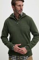Barbour sweter wełniany zielony MKN0339