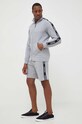 HUGO bluza bawełniana lounge 50496985 szary SS24
