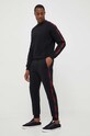 HUGO bluza bawełniana lounge 50504273 czarny SS24