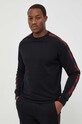 HUGO bluza bawełniana lounge czarny 50504273
