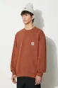 brown Carhartt WIP cotton sweatshirt