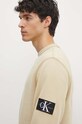 Бавовняна кофта Calvin Klein Jeans бежевий J30J323426