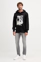 Bavlněná mikina Calvin Klein Jeans J30J324310 černá AW23