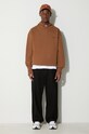 A-COLD-WALL* cotton sweatshirt ESSENTIALS SMALL LOGO HOODIE ACWMW145 brown AW23