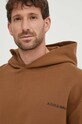 A-COLD-WALL* hanorac de bumbac ESSENTIALS SMALL LOGO HOODIE maro ACWMW145
