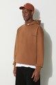 A-COLD-WALL* cotton sweatshirt ESSENTIALS SMALL LOGO HOODIE brown ACWMW145