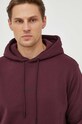Βαμβακερή μπλούζα The Kooples μπορντό HSWE27111K