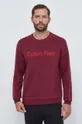 Бавовняна кофта лаунж Calvin Klein Underwear бордо