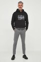 Памучен суичър Calvin Klein K10K112774 черен AW23