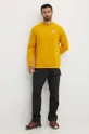 Fjallraven bluza bawełniana 1960 Logo Badge Sweater żółty