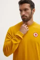 žlutá Bavlněná mikina Fjallraven 1960 Logo Badge Sweater