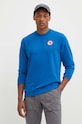 Fjallraven bluza bawełniana 1960 Logo Badge Sweater niebieski F87163.538