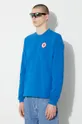blu Fjallraven felpa in cotone 1960 Logo  Badge Sweater