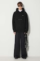Памучен суичър Wood Wood Essential fred classic hoodie 20005602.2493 черен AW23
