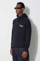 Norse Projects bluza bawełniana Arne Relaxed Organic Chain Stitch Logo Hoodie granatowy N20.1358.7004