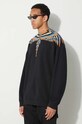 Marcelo Burlon bluza bawełniana Optical Wings czarny CMBA097F23FLE0011033