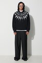 Neil Barett cotton sweatshirt FAIRISLE THUNDERBOLT PBJS186.V517S.524 black AW23