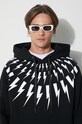 Neil Barett cotton sweatshirt FAIRISLE THUNDERBOLT PBJS186.V517S.524 black