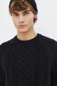 czarny Abercrombie & Fitch sweter z domieszką wełny