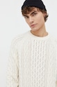Abercrombie & Fitch sweter z domieszką wełny beżowy KI120.3241.100