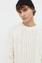 beżowy Abercrombie & Fitch sweter z domieszką wełny