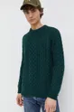 zöld Abercrombie & Fitch gyapjúkeverék pulóver