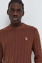 Svetr z vlněné směsi Abercrombie & Fitch hnědá KI120.3271.400