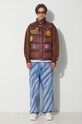 Pamučna dukserica Billionaire Boys Club MOUNTAINSCAPE CREWNECK B23337 smeđa AW23