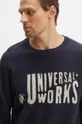 mornarsko modra Bombažen pulover Universal Works Mystery