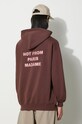Drôle de Monsieur felpa in cotone Le Hoodie Slogan sovrastampa marrone C.HO101.CO001.WN