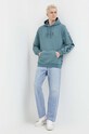Βαμβακερή μπλούζα Vans VN000ABGKDU1 τιρκουάζ AW23