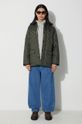 Βαμβακερή μπλούζα Barbour X Maison Kitsune Fox Head Hoodie MOL0569 γκρί AW23