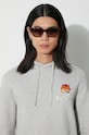 Bavlnená mikina Barbour x Maison Kitsune Fox Head Hoodie MOL0569 sivá