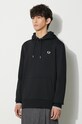 Bavlněná mikina Fred Perry černá M2643.102