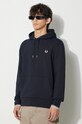 Pamučna dukserica Fred Perry mornarsko plava M2643.248