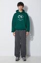 Pamučna dukserica Ader Error Etik Logo Hoodie BMADFWHD0101 zelena AW23