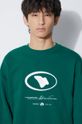 Ader Error cotton sweatshirt Etik Logo BMADFWSW0103 green