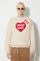 béžová Sveter s prímesou vlny Human Made Heart Knit Sweater