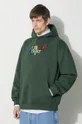 green Butter Goods sweatshirt Floral Embroidered Pullover Hood