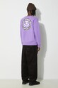 Abbigliamento AAPE felpa Loose Fit Crewneck Back X-Bone ASWA324 violetto