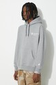 AAPE bluza Loose Fit Hoodie Back Moonface szary ASWA327