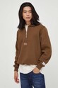 The Mercer Brand bluza bawełniana MEAP233013 brązowy AW23